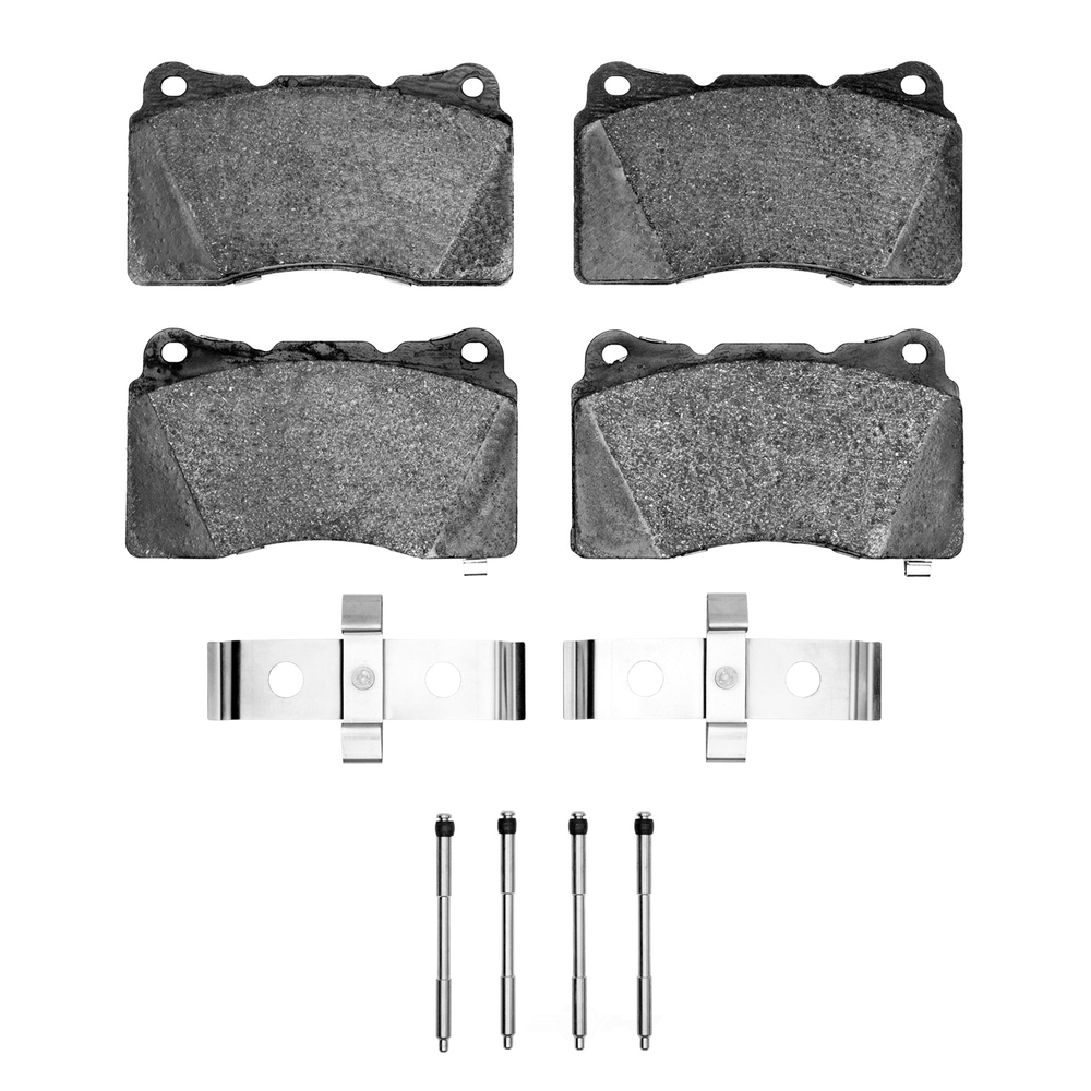 Dynamic Friction Company 1551-1001-08 DFC 5000 Advanced Brake Pads - Low Metallic and Hardware Kit