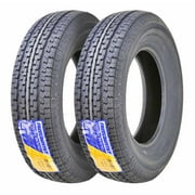 Free Country Trailer Tires ST 205/75R15 8 Ply /Load Range D w/Scuff Guard, Set 2