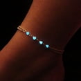 thumbnail image 4 of Farfi Little Star Heart Flower Glow in the Dark Ankle Bracelet Anklet Women's Jewelry, 4 of 8