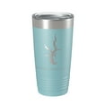 thumbnail image 1 of Holiday Shores Lake Map Tumbler Travel Mug Insulated Laser Engraved Coffee Cup Illinois 20 oz Light Blue, 1 of 1