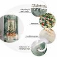 thumbnail image 6 of Green Christmas Tree Shower Curtain, Watercolor Snowflake Balls Xmas Waterproof Washable Boho Funny Cute Shower Curtains Set for Bathroom Farmhouse Bathtubs Decor with Hook, 48"Wx72"L, 6 of 7