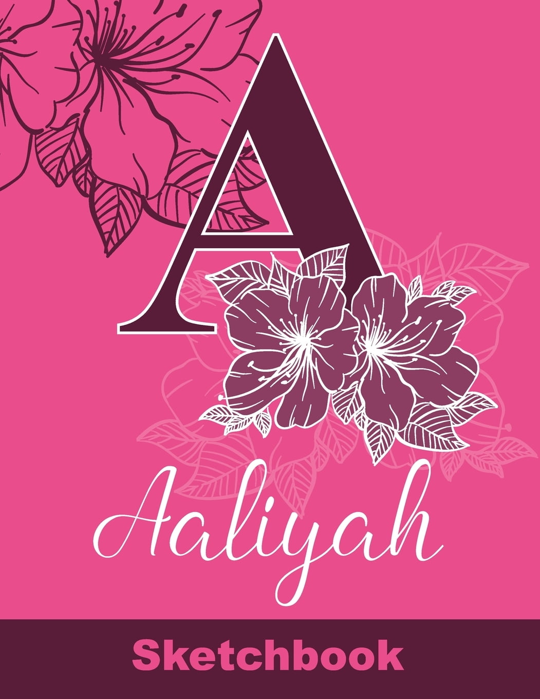 Aaliyah Sketchbook Letter A Initial Monogram Personalized First Name