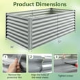 thumbnail image 3 of Gymax 2 PCS Raised Garden Bed Large Metal Planter Box Kit for Vegetable Herb 6' x 3' x 2' Gray, 3 of 10