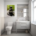 thumbnail image 3 of ZHONGYUTONG Bathroom Zen Canvas Wall Art Zen Stones Picture Print Meditation Spiritual Painting Pebble Artwork for Yoga Decor Framed (12.00" x 18.00"), 3 of 5