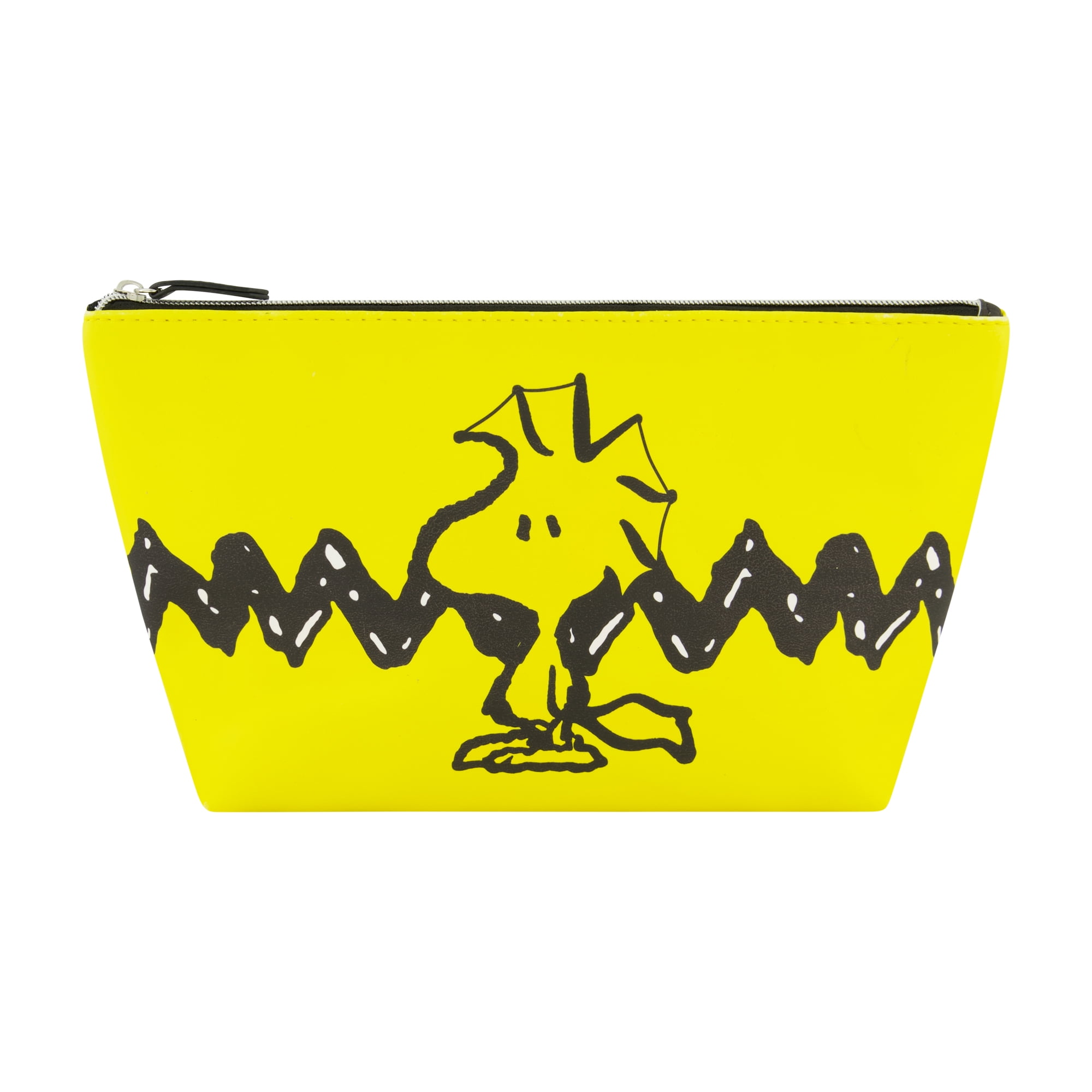 Peanuts Woodstock Travel Makeup Bag, Trapezoid Cosmetic Organizer Pouch for Women, Yellow