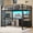 Black, variant on Full Size Loft Bed with L Desk, 5-Tier Bookshelf, 5 Storage Drawers, LED Metal Loft Bed with Power Outlet, Loft Beds with 13.4in Guardrail & Ladders, No Box Spring Needed,Gray Desktop