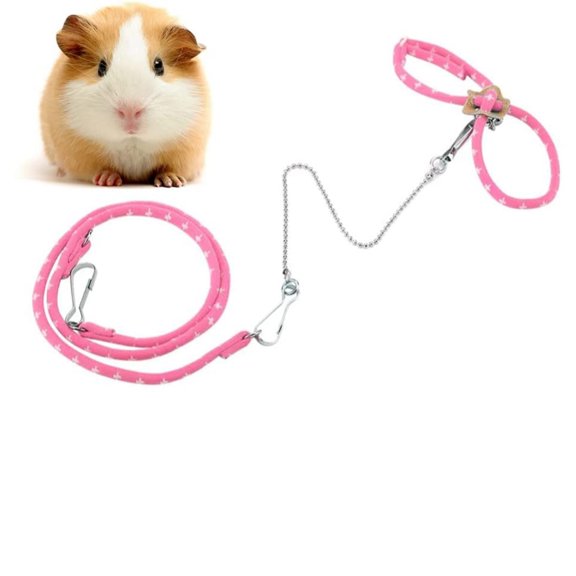 Pet Hamster Harness Hamster Harness Small Animals Harness Rope Adjustable Small Animal Lead for Guinea Pig Bird Parrot Mouse Hamster Squirrel