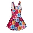 thumbnail image 5 of Uourmeti Cute Capybara & Vibrant Daisy Floral Swim Dress for Girls - Sleeveless Skirted One Piece Bathing Suit, Quick Dry & Stretchy for Beach, Pool & Summer Vacations, 5 of 8