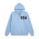 thumbnail image 3 of MHFRRA Sudadera con Capucha y Media Cremallera Estampada, Ligera, Informal, con Bolsillo Frontal Tipo Cangurera para Mayor Comodidad Diaria Azul, 3 of 3