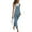 light Blue, variant on utcoco Women's Casual Slim Fit Solid Denim Bib Overalls