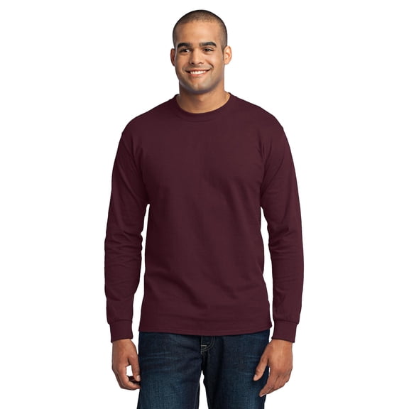 PC55LS Port & Company Long Sleeve 50/50 Cotton/Poly T-Shirt Men's Tee-Shirt