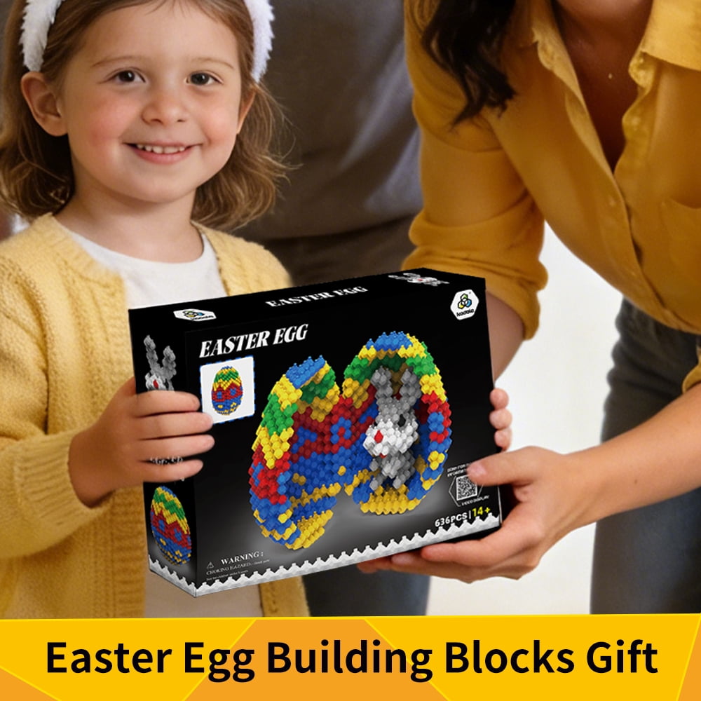 Kadele Easter Egg Building Animal Model Kit Micro 3D 636 Pieces 1-Pack