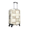 thumbnail image 4 of Multi-Size Suitcase Protective Cover Full Range Double Stitching Invisible Zipper For Travel Business Beige Checked Hand-Drawn Sketch_4 Medium, 4 of 8