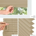 thumbnail image 5 of Chicology Cordless 1" Vinyl Mini Window Blinds Gloss Cappuccino (Room Darkening) 32"W X 48"H, 5 of 9