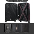 thumbnail image 6 of Travelhouse 5-Piece Hardside Luggage Set Spinner Lightweight Suitcase with TSA Lock & Duffel Bag,Wine Red, 6 of 11
