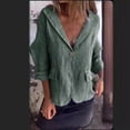 thumbnail image 2 of 2024 Spring New Artistic plus size Loose Solid Color Button Suit Collar Cotton Linen Small Suit Suit Jacket Women, 2 of 7