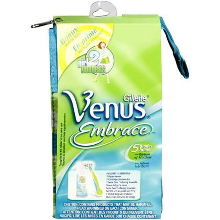 Gillette Venus Embrace: With Bonus Stylish Bag Girl 2 Goddess Starter Shaving Kit, 1 ct