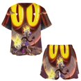 thumbnail image 3 of Cuphead Mugman Devil Summer Home Suit For Womens Short-Sleeved Pajama Set 2pcs Loungewear Soft Sleepwear T-Shirts Tee Shirt Top And Short Sleeping Pants, 3 of 8