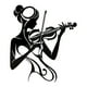 thumbnail image 5 of Silueta femenina de violinista, arte para colgar en la pared, artístico, decorativo, multifuncional, 26 x 30 cm, para salón, elegante, resistente,, 5 of 8
