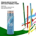 thumbnail image 3 of Watercolor Pencils, Drawing Pencils Presharpened Water Soluble Container Packed Assorted Colors Hex Penholder with Brush for Office 36 Colors,48 Colors, 3 of 7