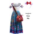 thumbnail image 1 of Nuevos niños Mirabel vestido niño carnaval fiesta películas Cos disfraz verano niñas bebé ropa Casual juego de rol Clothing9-10T(150) Gao Jinjia LED, 1 of 2