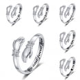 thumbnail image 2 of Creative Love Hug Hands Diamond-studded Ring Female, 2 of 2