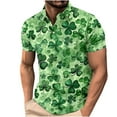 thumbnail image 3 of BiZtdJrK Men's Holiday Polos Shirt St Patricks Day Shamrock Printed T-Shirts 2025 Fashion Summer Short Sleeve Golf Shirts Big and Tall Blouse Tops Multicolor XXXXL, 3 of 6