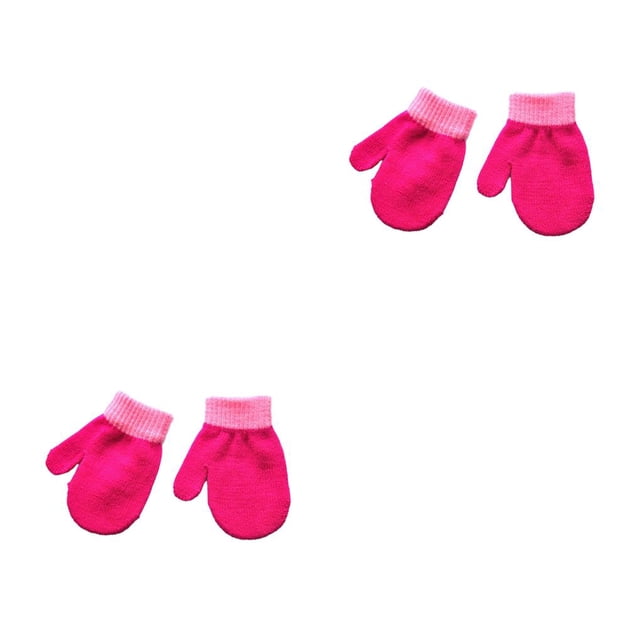 Minnieouse 1 par de manoplas para niños, calentador de manos para exteriores, accesorio de ropa, cubierta térmica para calentar las manos, manoplas para Rosa roja 2piezas Minnieouse CBP382223