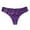 Purple, variant on Lace Thong Panties for Women Low Waist Hollow Out Through Design, M, Purple
