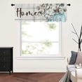 thumbnail image 6 of Wooden Plank Windows Valances Curtain Kitchen Rod Pocket Short Panels Spring Home Mason Jar Floral Retro Window Treatment Topper Curtains for Living Bedroom Garden 54x18 in, 6 of 6