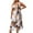 Khaki, variant on ICHUANYI Women's Tank Dresses Suspender Color Block Crew Neck Sleeveless Dress