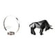 thumbnail image 1 of Portabotellas de vino,Soporte para botellas de vino,soporte para botellas de vino,estante de hierro,Decoración de gabinete de vino tinto de regalo de barra de cocina,Estatua del toro,Estatua, 1 of 8