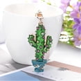thumbnail image 4 of Fashion Cactus shape Alloy Plating Women Bag Keychain Jewelry Gift (Fuchsia), 4 of 4