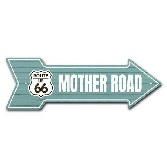 SignMission P-ARROW10-999730 10 x 30 in. Wide Mother Road 66 Wood Arrow Sign