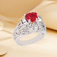 thumbnail image 4 of YYKihy Love Imitation Crystal Personalized Fashionable Retro Diamond Ring, 4 of 4
