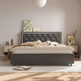 thumbnail image 6 of Better Home Products Monica 4-Drawer Velvet Queen Size Platform Bed in Gray, 6 of 7