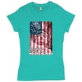 thumbnail image 1 of Tee Hunt You've Messed with The Wrong Woman T-Shrit Statue of Liberty USA Women's T-Shirt Tee, Light Blue, Medium, 1 of 5