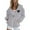 Light Gray, variant on UJNDER Women's Printed Zip Up Hoodies for Women Long Sleeve Drawstring Pocket Casual Winter Daily Wear Beige XL