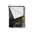 thumbnail image 2 of Industrial Soft Flannel Fleece Blanket, Dark Industrial Interior of an Old Building Place of Manufacturing Hangar Print, Cozy Plush for Indoor and Outdoor Use, 50" x 70", Multicolor, by Ambesonne, 2 of 5