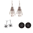 thumbnail image 6 of Alloy Party Gift Trend Dangle Earrings Spider Web Halloween Drop Earrings Skeleton Hand 1, 6 of 6