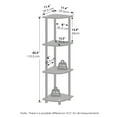thumbnail image 3 of Furinno Turn-N-Tube 4-Tier Multipurpose Corner Shelf, Display Shelf, White/White, 3 of 6