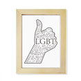 thumbnail image 1 of LGBT Rainbow Flag Great Desktop Adorn Photo Frame Display Art Painting Wooden, 1 of 3