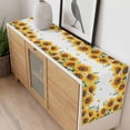thumbnail image 4 of Summer Sunflower Table Runner - 48 Inch Long, Kitchen Dining Table Runner Dresser Scarves, Daisy Leaves Butterfly Botanical Farmhouse Decor for Coffee Tables Wedding Party Banquet, 4 of 8