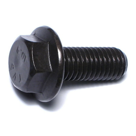 

10mm-1.5 x 25mm Black Phosphate Class 10.9 Steel Coarse Thread Hex Washer Head Flange Bolts