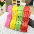 thumbnail image 2 of Ruanlalo 4 Pcs Plastic Bright Color Large Towel Pegs Clips Quilt Clothes Drying Tool Clip Random Color, 2 of 6