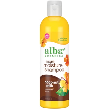 Alba Botanica More Moisture Shampoo  Coconut Milk  12 fl. oz.