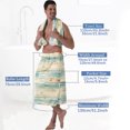 thumbnail image 3 of Colevkie Men's Wearable Bath Skirt & Towel 2 Pieces Bath Wrap Set Soft Absorbent Beach Towel Bath Towel Polyester with Pocket Portable Home Sauna Hotel Printed Beach Pattern, 3 of 7