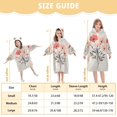 thumbnail image 4 of FORMRS Wearable Blanket Hoodie with Sleeves for Kids Cozy Flannel Sweatshirt, Pink Flower, 4 of 7