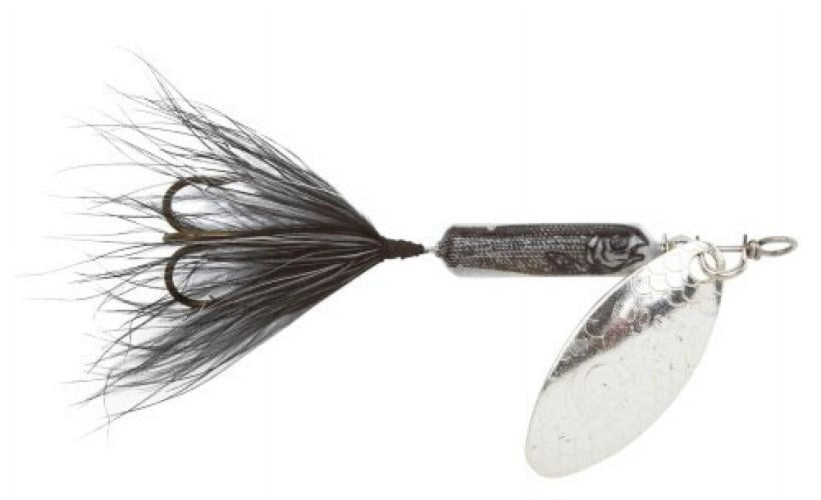(2 pack) Yakima Bait Worden's Original Rooster Tail 1/16-Ounce Spinner Fishing Lures for Multi-Species, Silver Shad