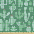 thumbnail image 2 of Ambesonne Floral Fabric by the Yard Upholstery, Succulents and Cacti Art, 10 Yards, Sea Green Seafoam and Rose, 2 of 5